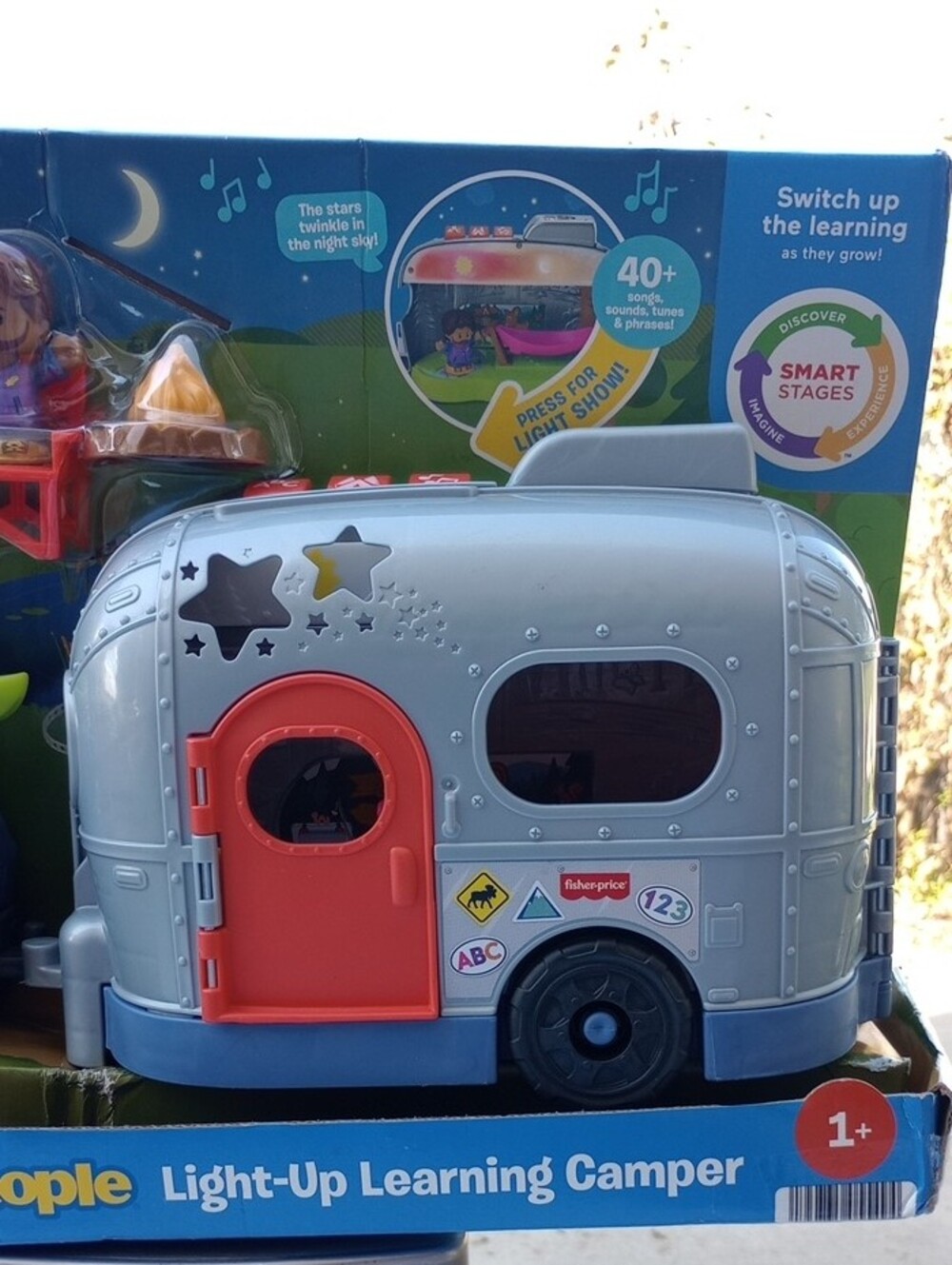 Fisher-Price Little People Light-Up Learning Camper - Blue, Silver & Red - Picture 2 of 15